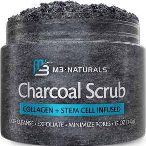 New M-3 Naturals Charcoal scrub with collagen + Stem Cells infused